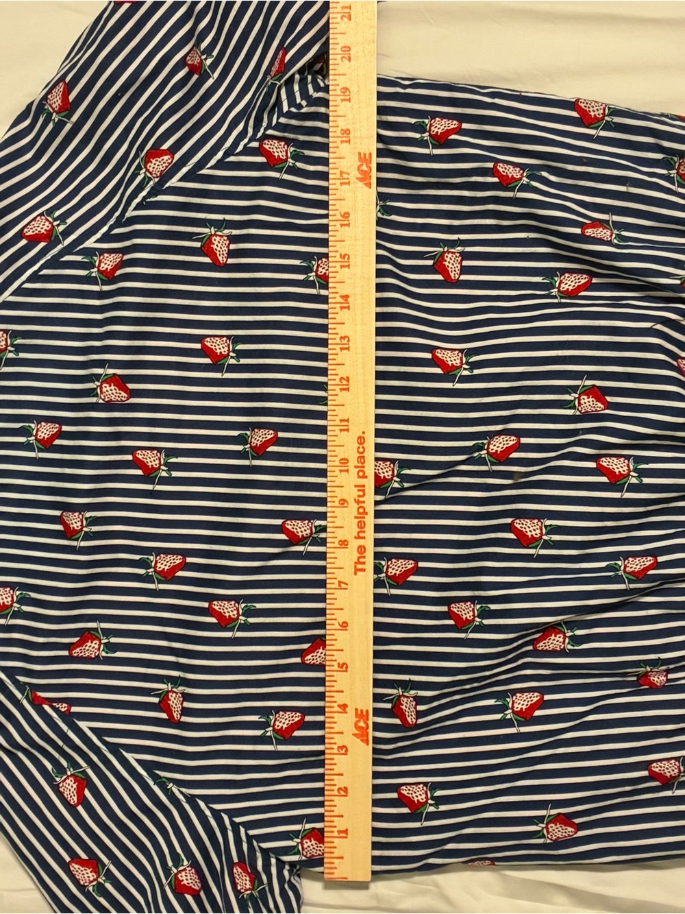 ModCloth Navy & Red Striped Bomber Jacket with Strawberry Print - Picture 5 of 6